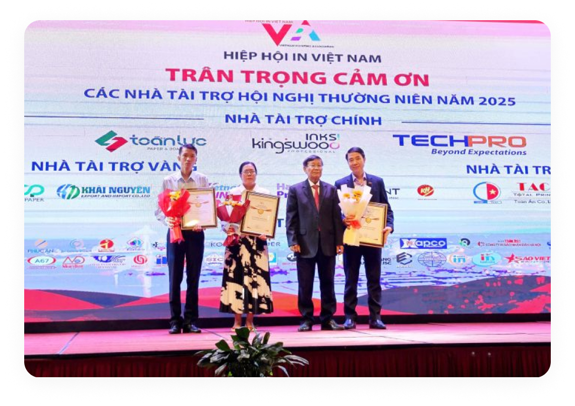 TECHPRO ghi đậm dấu ấn tại Hội nghị Thường niên Hiệp hội In Việt Nam 2025